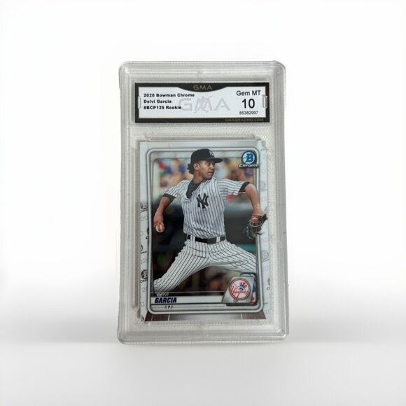 2020 Bowman Chrome Delvi Garcia Rookie Yankees #BCP125 GMA 10 Gem Mint RC - Picture 1 of 3